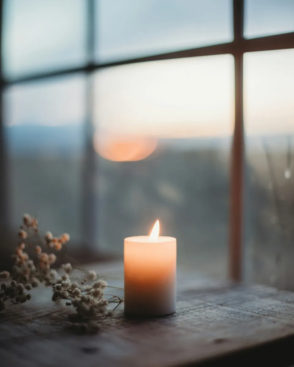 Soy candle in a reusable glass jar, cedar and smoke scent